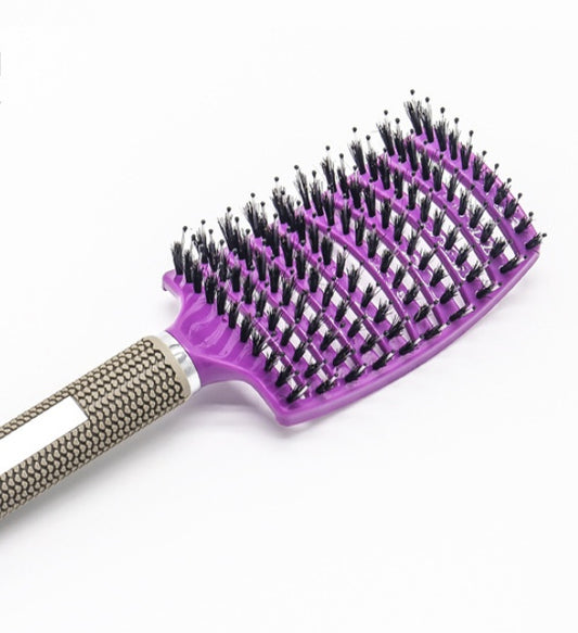 Detangling Hair Brush for Women – Anti-Knot Nylon Bristles with Scalp Massage for Wet & Dry Hair