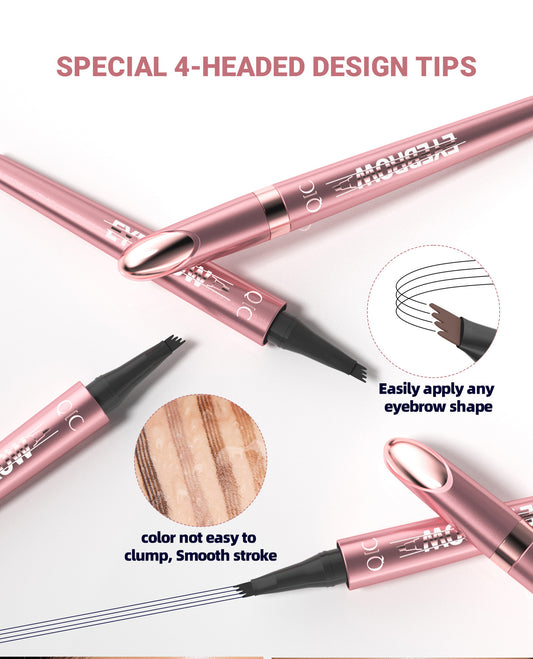 eyebrow pencil creating natural brow strokes