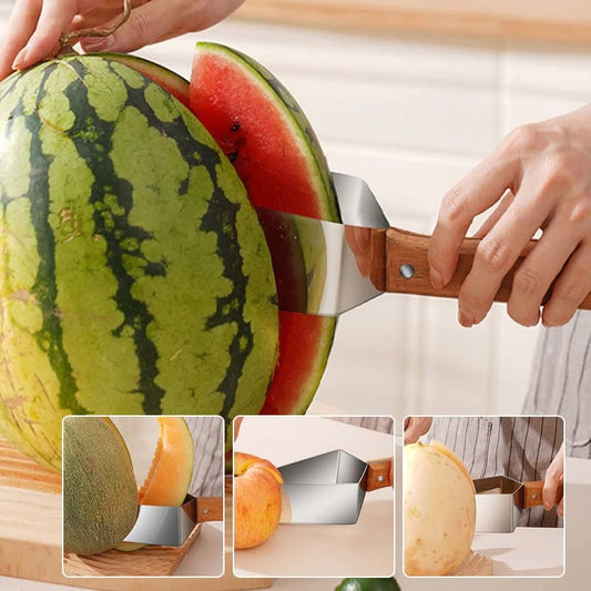 watermelon slicer cutting watermelon into uniform slices