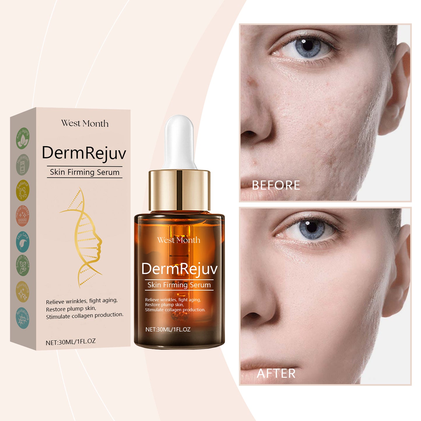 West&Month Firming Skin Essence – Brightening & Deep Hydration Treatment