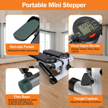 mini fitness stepper home workout machine with LCD