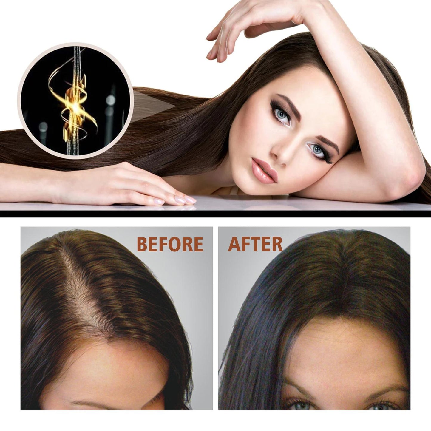 1: Batana hair oil applied to hair during routine