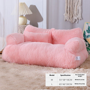 Cozy Flannel Cat Sofa Bed