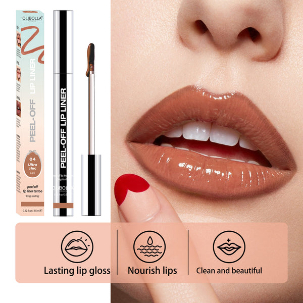 waterproof lip liner applied on lips for precise definition