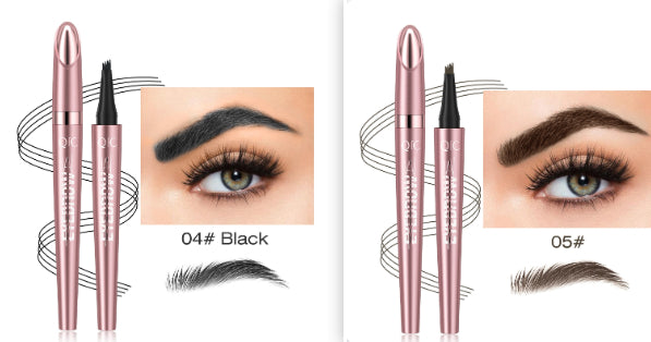 eyebrow pencil creating natural brow strokes