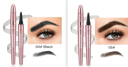 eyebrow pencil creating natural brow strokes