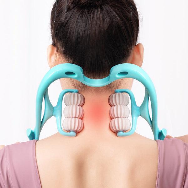 neck massager roller 6 wheel deep tissue