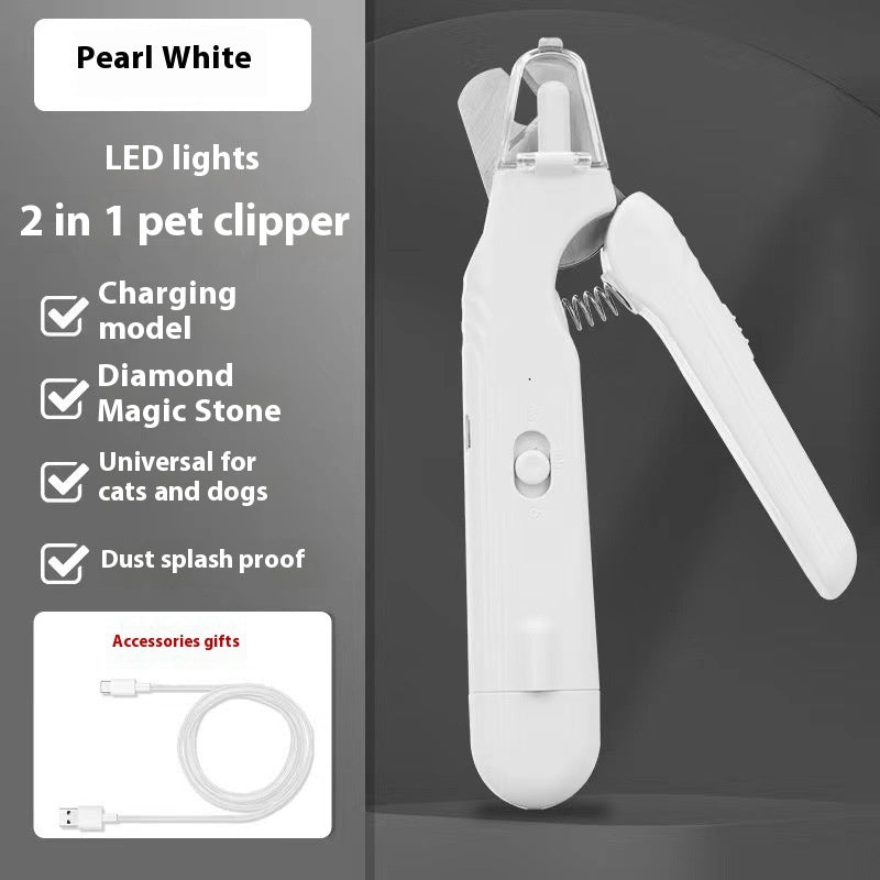 pet nail grinder in use trimming pet nails