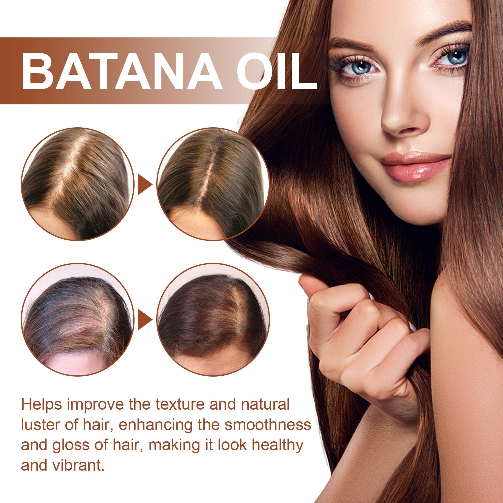 1: Batana hair oil applied to hair during routine