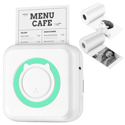 Pocket Wireless Thermal Printer Portable Mini Sticker Maker Machine Rechargeable Inkless Photo Printer For Printing Label Journal Study Notes Memo Photos