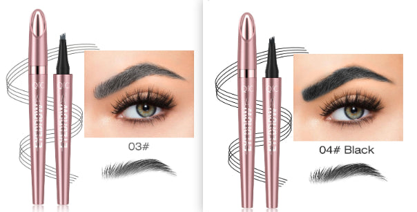 eyebrow pencil creating natural brow strokes