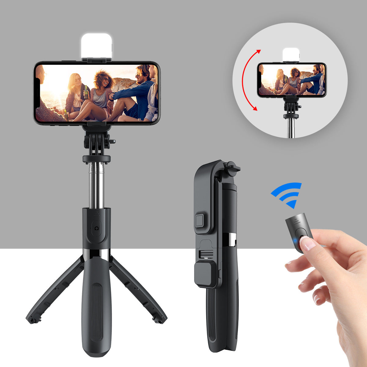 bluetooth selfie stick tripod foldable