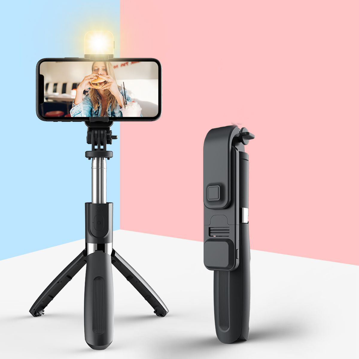 bluetooth selfie stick tripod foldable