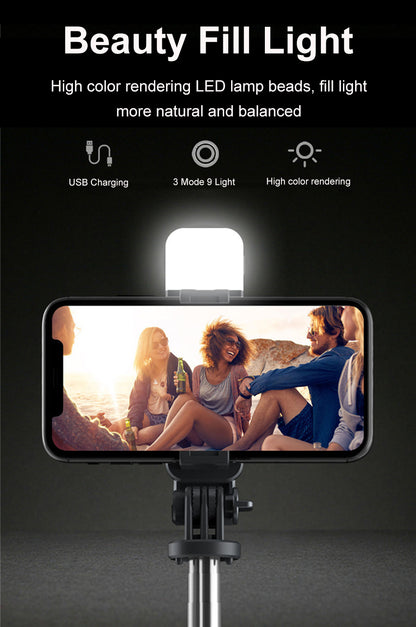 bluetooth selfie stick tripod foldable