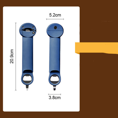 Stainless steel can opener opening metal can