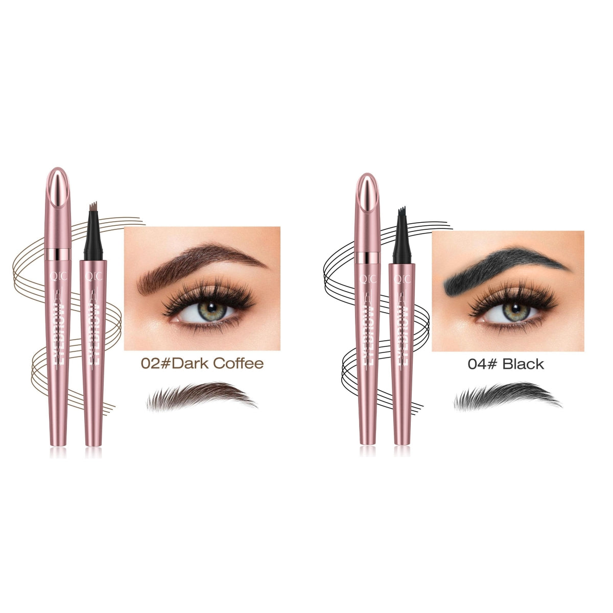 eyebrow pencil creating natural brow strokes
