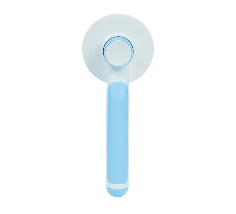 pet grooming brush in use on dog removing loose fur