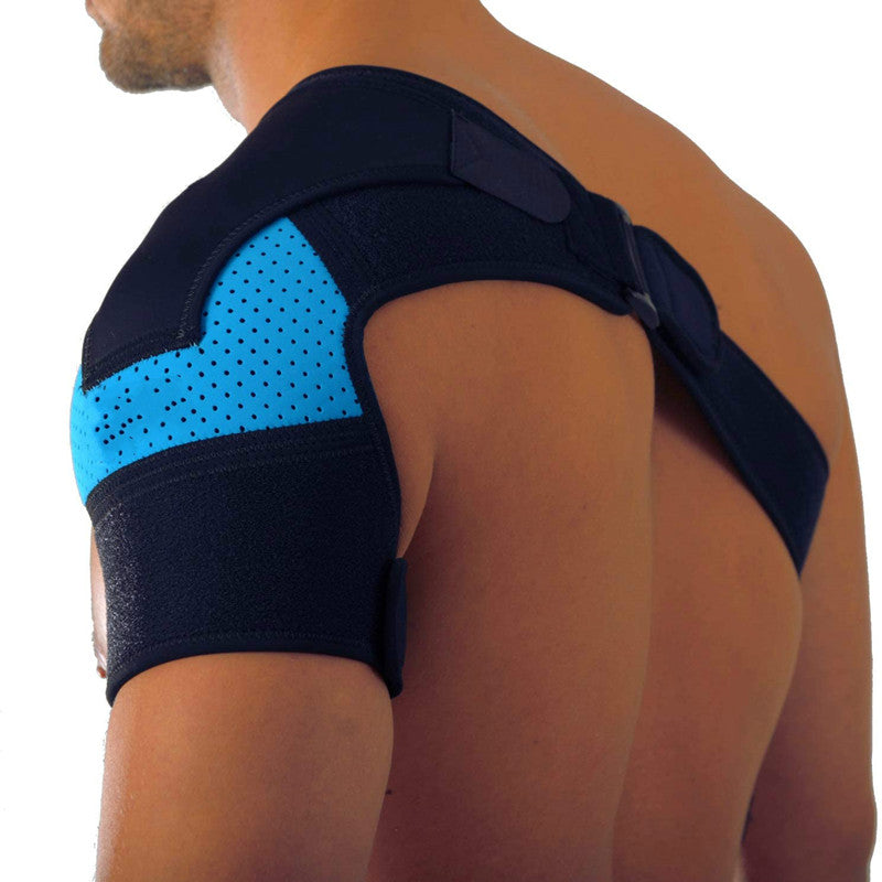 shoulder support brace in use during basketball game