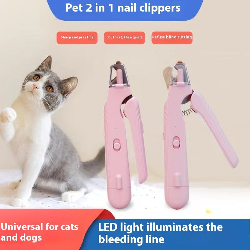pet nail grinder in use trimming pet nails