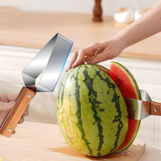 watermelon slicer cutting watermelon into uniform slices