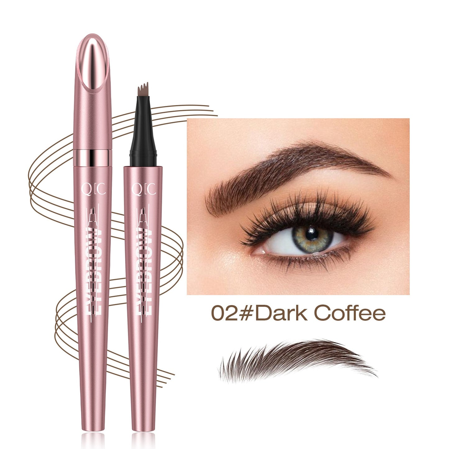 eyebrow pencil creating natural brow strokes
