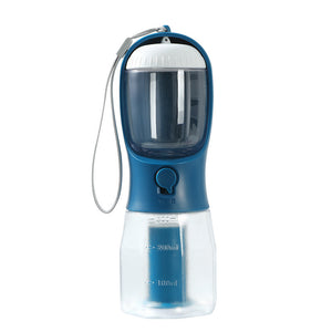 3-in-1 Portable Dog Water Bottle with Food & Waste Bag Storage