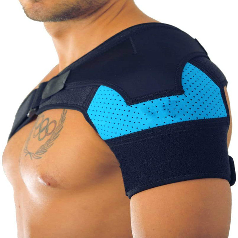 shoulder support brace in use during basketball game