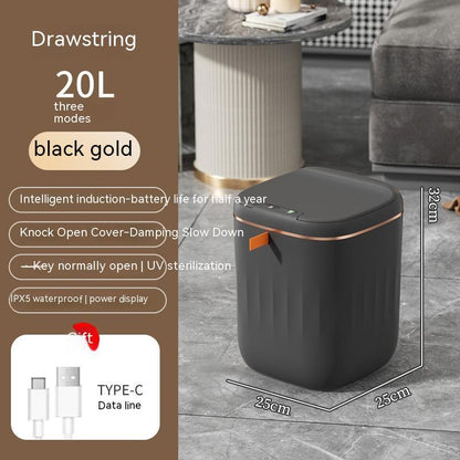Smart trash can lifestyle use in kitchen and bedroom