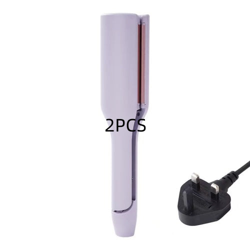 hair curling iron creating deep wave hairstyle