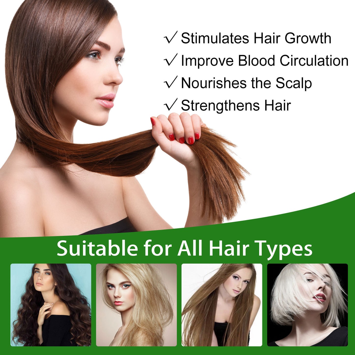 Rosemary Hair Oil for hair growth, blood circulation, and scalp nourishment, suitable for all hair types.