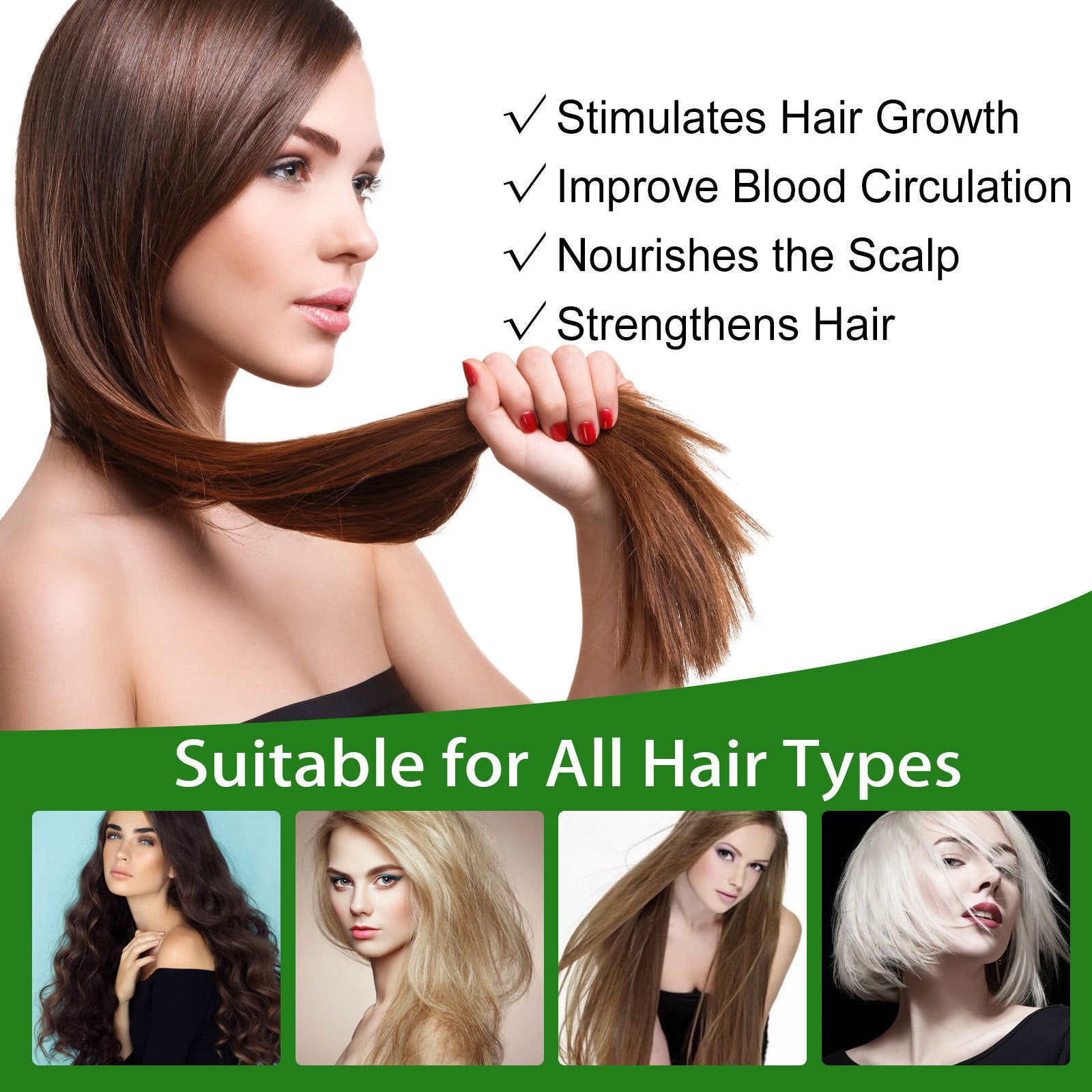 Rosemary Hair Oil for hair growth, blood circulation, and scalp nourishment, suitable for all hair types.