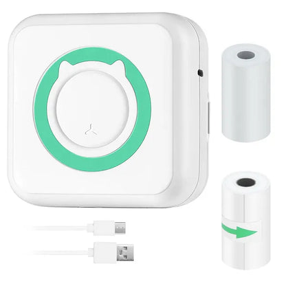 Pocket Wireless Thermal Printer Portable Mini Sticker Maker Machine Rechargeable Inkless Photo Printer For Printing Label Journal Study Notes Memo Photos