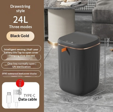 Smart trash can lifestyle use in kitchen and bedroom