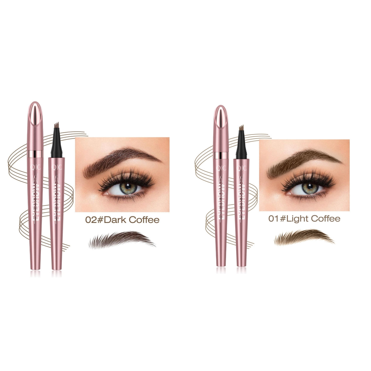 eyebrow pencil creating natural brow strokes