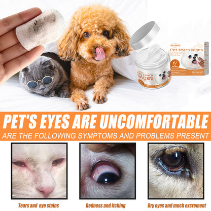 Pet eye wipes closeup of moisturizing formula
