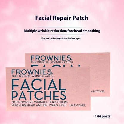 Wrinkle patches applied during evening skincare routine