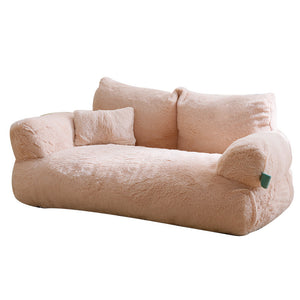 Cozy Flannel Cat Sofa Bed