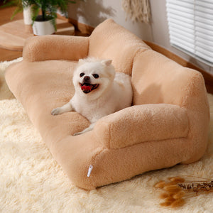 Cozy Flannel Cat Sofa Bed