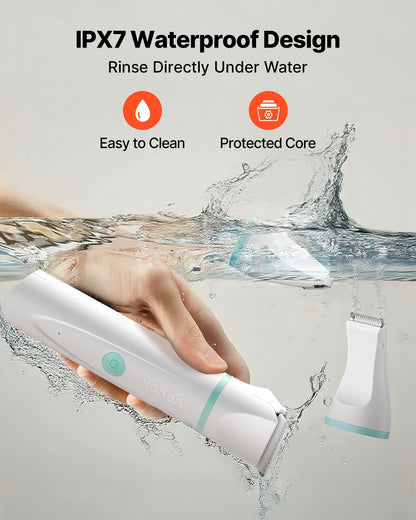 4-in-1 Dog Grooming Kit – Low Noise Cordless Clippers with 6 Combs, 4 Blades & Nail Grinder