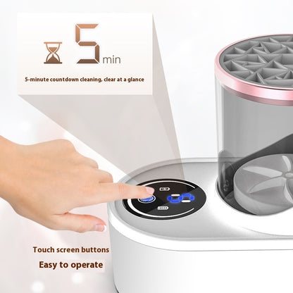 Electric Rechargeable Makeup Brush Cleaner – Automatic Cleaning & Drying Stand Device