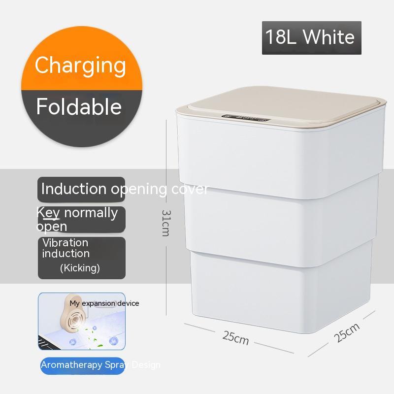 Smart trash can showing sensor lid design