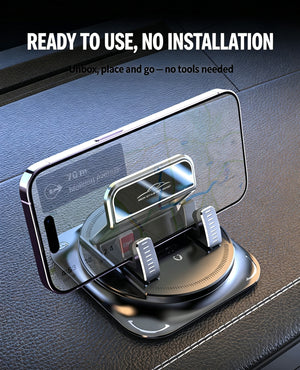 Rotatable Dashboard Phone Holder with Non-Slip Gel Pad