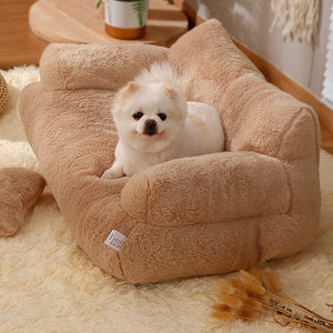 Cozy Flannel Cat Sofa Bed