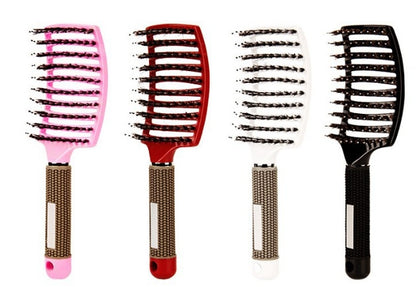 Detangling Hair Brush for Women – Anti-Knot Nylon Bristles with Scalp Massage for Wet & Dry Hair
