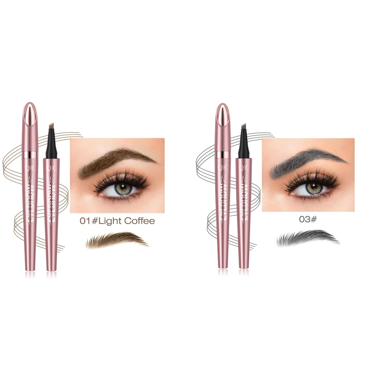 eyebrow pencil creating natural brow strokes