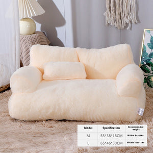 Cozy Flannel Cat Sofa Bed