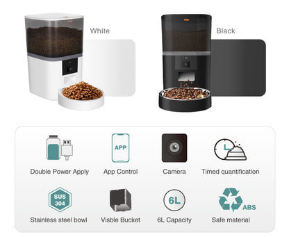 smart pet feeder camera automatic adjustable