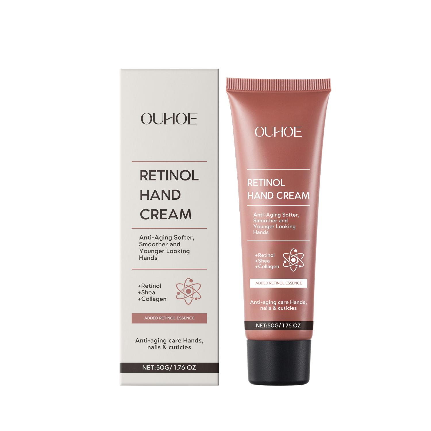 retinol hand cream with collagen and shea butter
