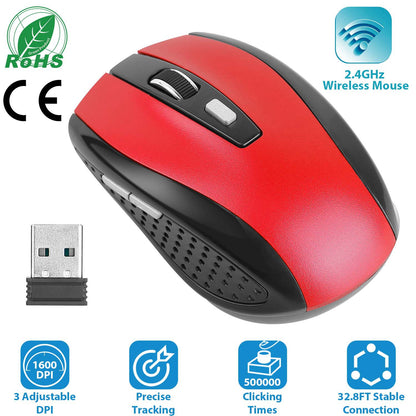2.4G wireless gaming mouse ergonomic USB receiver