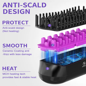 Steam Hair Straightener Brush